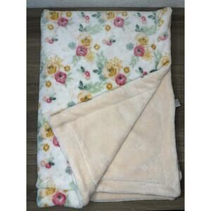 Luxe + Willow Baby Blanket Floral Flowers Pink Peach And Soft 30x40